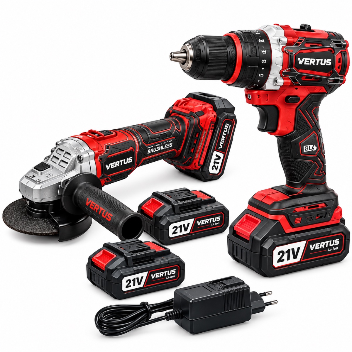 VERTUS Set Aku 21V – 2 në 1
